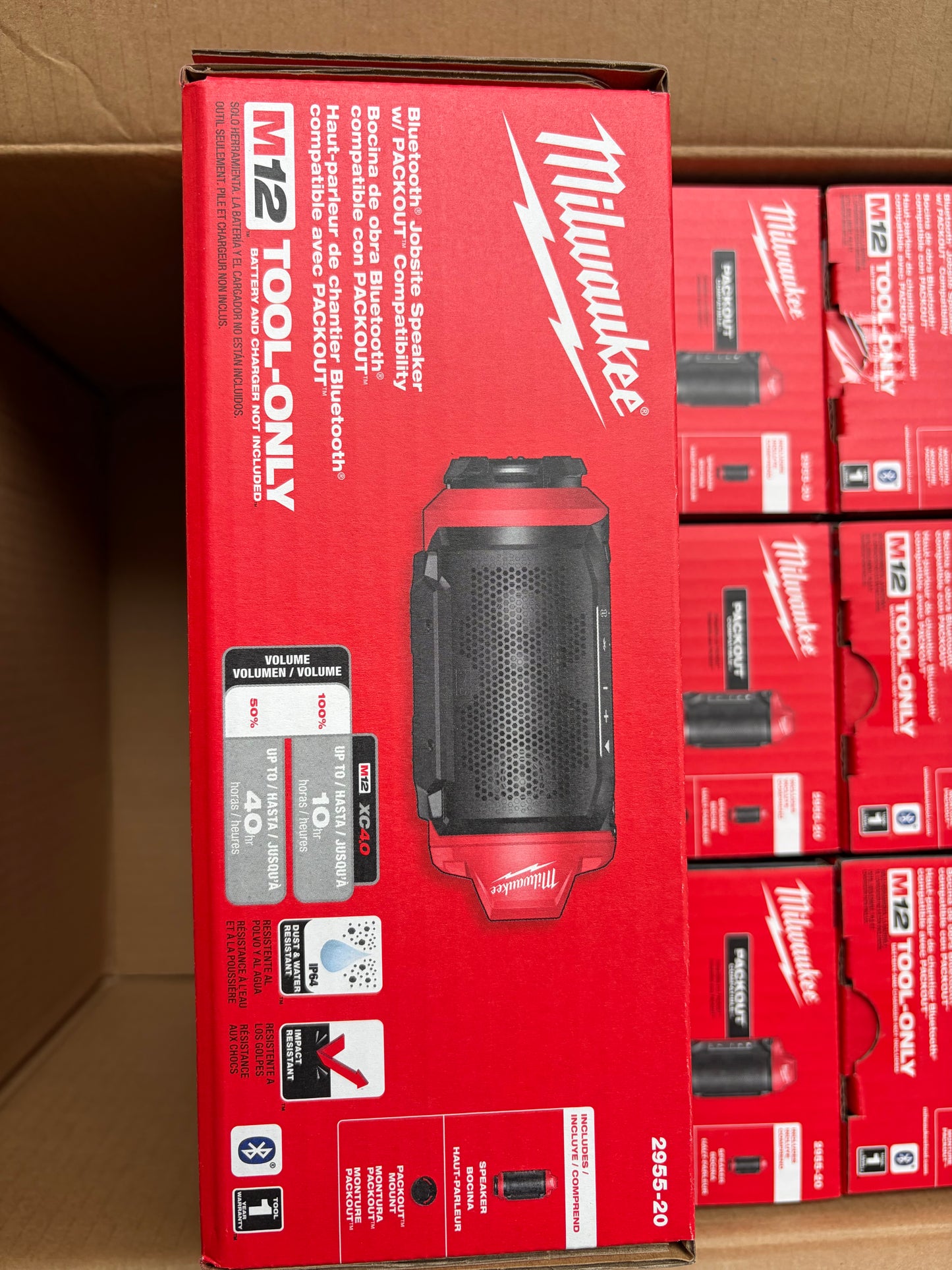 Milwaukee 2955-20 M12 12V PACKOUT Cordless Bluetooth Jobsite Speaker - Bare Tool