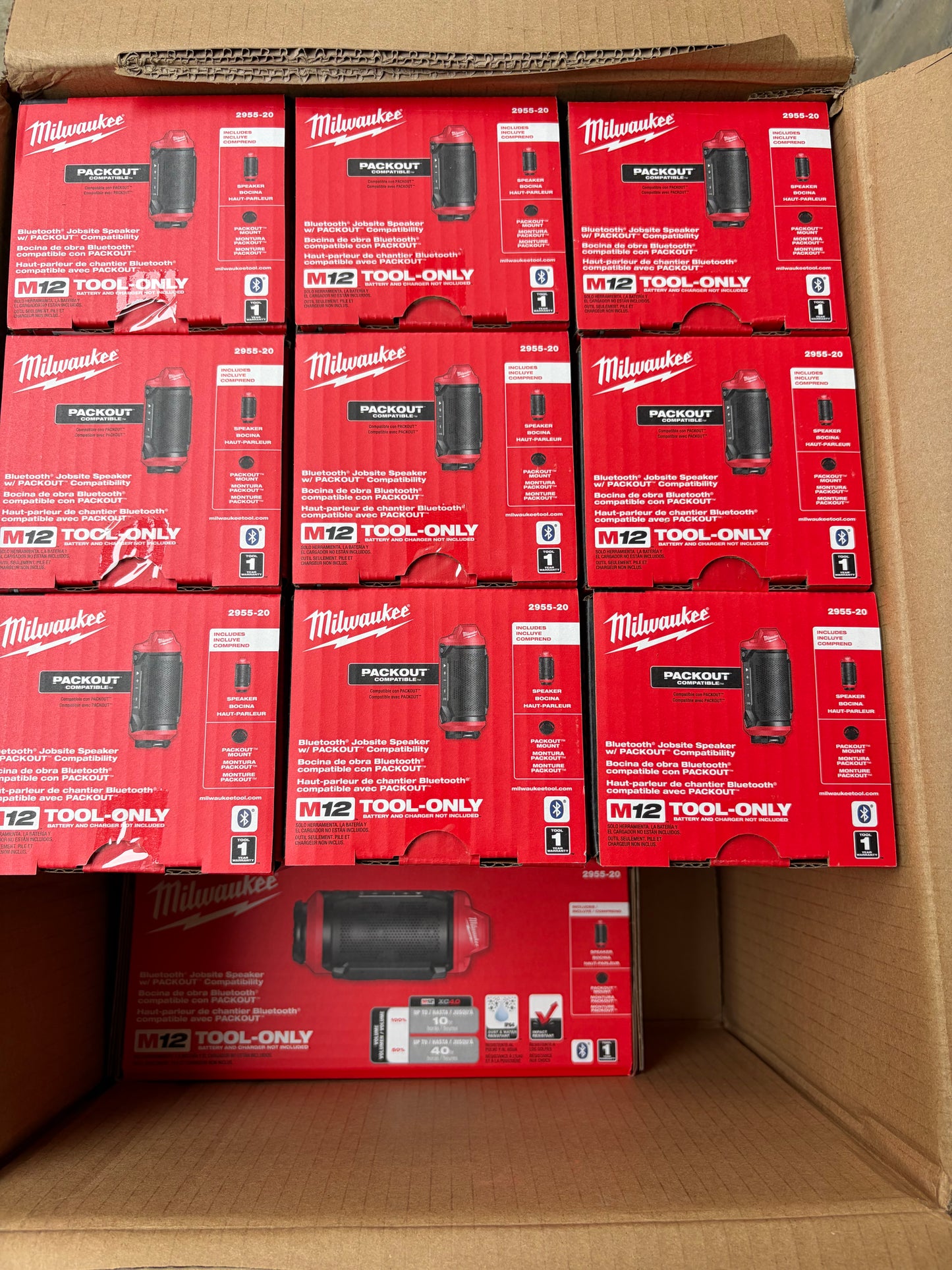Milwaukee 2955-20 M12 12V PACKOUT Cordless Bluetooth Jobsite Speaker - Bare Tool