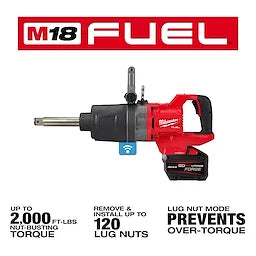 Milwaukee 2869-22HD M18 FUEL™ 1" D-Handle Ext. Anvil High Torque Impact Wrench w/ ONE-KEY™ Kit