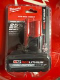 Milwaukee 48-11-2450 M12  RedLithium HIGH OUTPUT 5.0Ah XC5.0 Battery Pack no