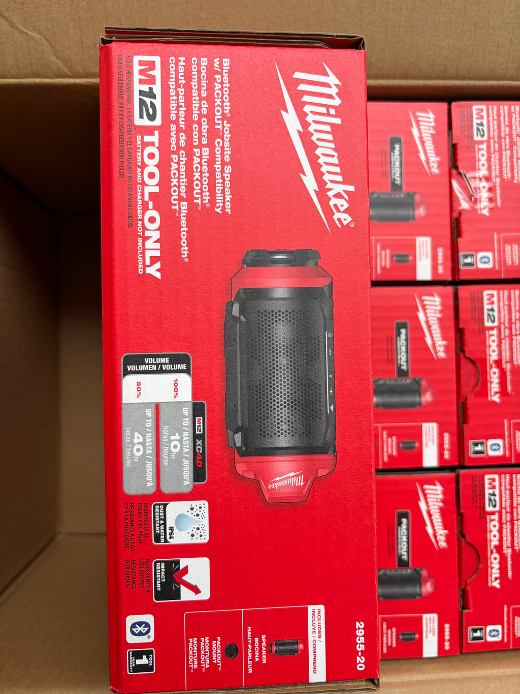 Milwaukee 2955-20 M12 12V PACKOUT Cordless Bluetooth Jobsite Speaker - Bare Tool