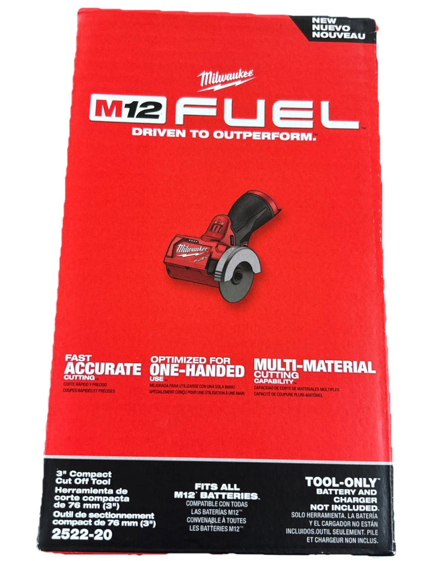 Milwaukee M12 FUEL 3" Inch Brushless Cut Off Tool Only 12V 2522-20 - New in Box