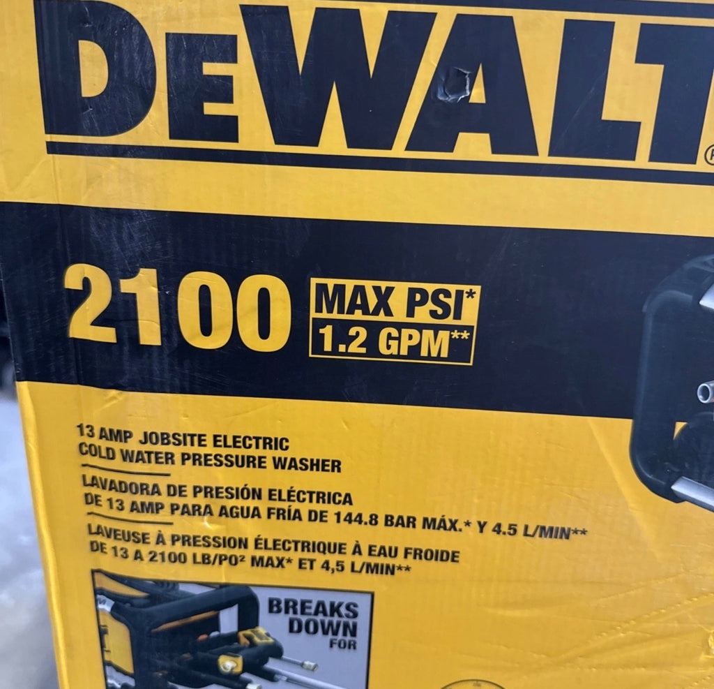 DEWALT 2100 PSI 1.2 GPM Electric Cold Water Pressure Washer with 4 Spray Nozzles