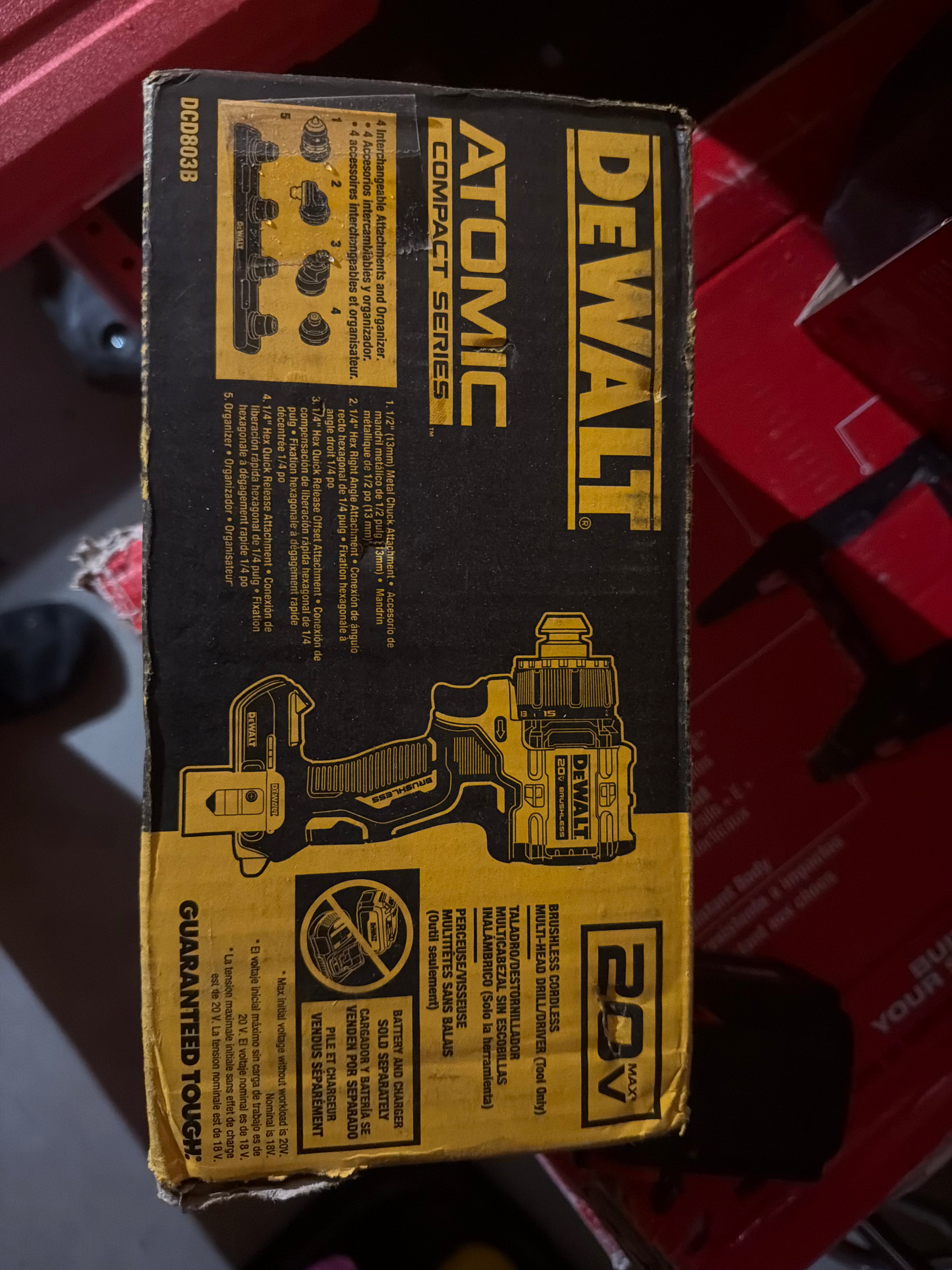 DCD803B DEWALT ATOMIC 20V MAX Multi-Head Drill Driver (Bare Tool)