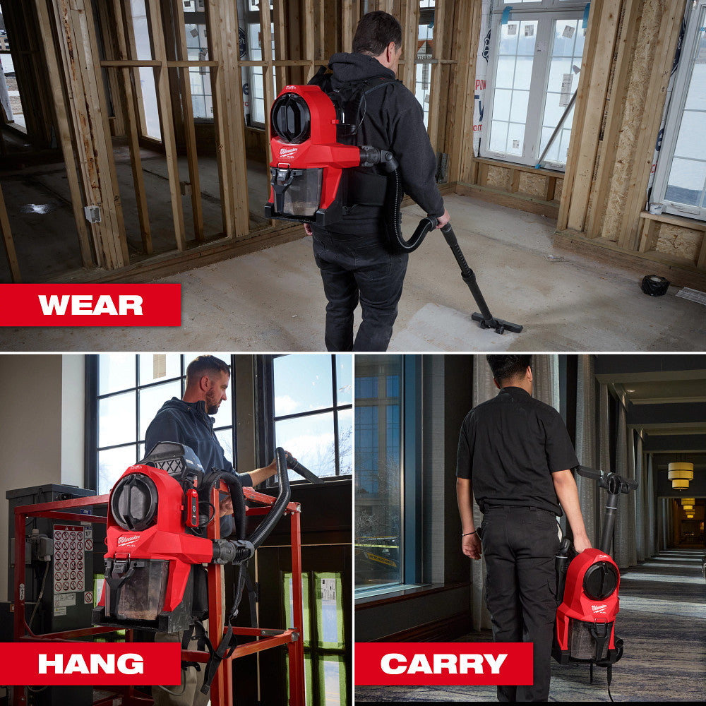 Milwaukee 0895-20 M18 FUEL 18V 3-in-1 Cordless Backpack Vacuum - Bare Tool