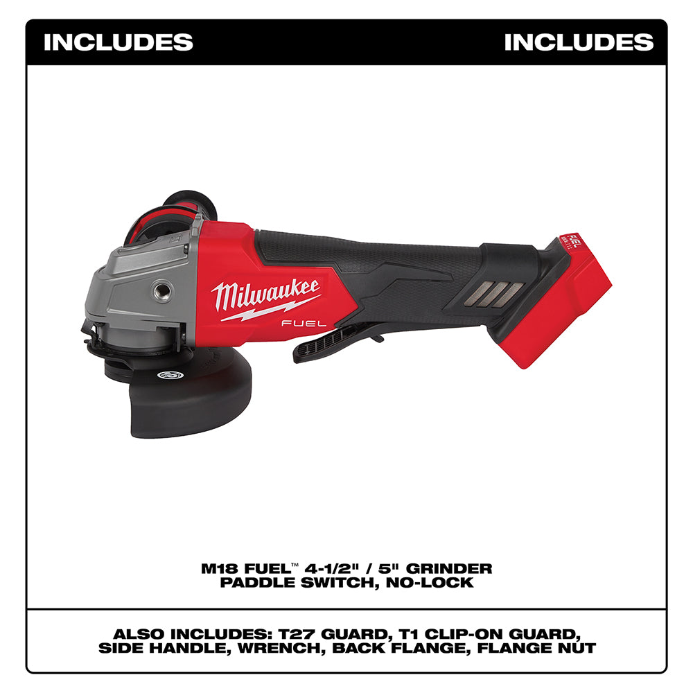 Milwaukee 2880-20 M18 FUEL 4-1/2" / 5" Grinder Paddle Switch