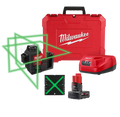 Milwaukee M12 Laser Levels
Milwaukee M12 Green 360 deg. 3-Plane Laser Kit  3632-21