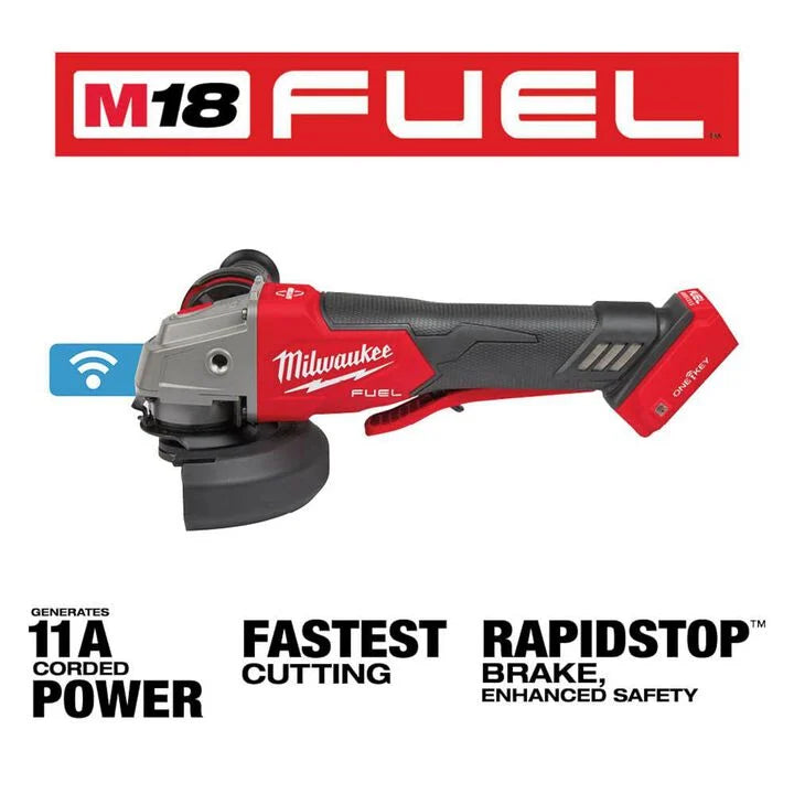 2882-20 Milwaukee M18 FUEL 4 1/2inch / 5inch Braking Grinder Paddle Switch No Lock (Bare Tool)