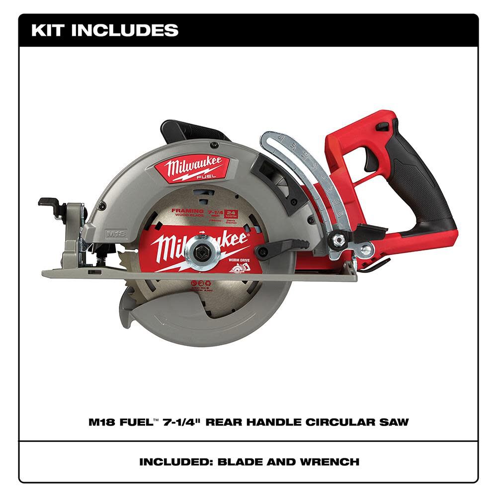 Milwaukee M18 FUEL Rear Handle 7-1/4 in. Circular Saw (Bare Tool)
