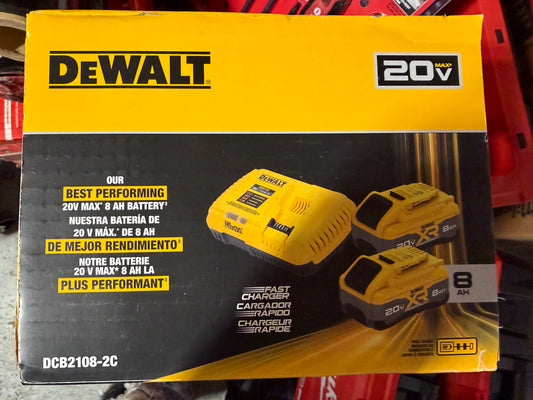 DeWalt 20V MAX XR 8.0Ah Battery  2-Pack Starter Kit DCB2108-2C